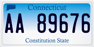 CT license plate AA89676