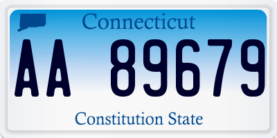 CT license plate AA89679