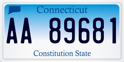 CT license plate AA89681