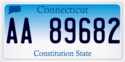 CT license plate AA89682
