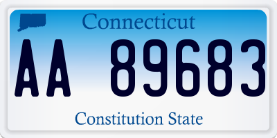 CT license plate AA89683
