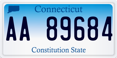 CT license plate AA89684