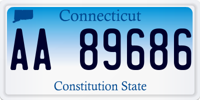 CT license plate AA89686