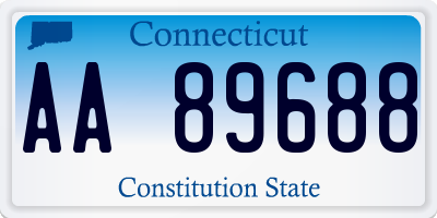 CT license plate AA89688