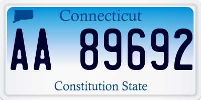 CT license plate AA89692