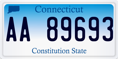 CT license plate AA89693