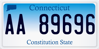 CT license plate AA89696