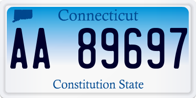 CT license plate AA89697