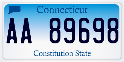 CT license plate AA89698