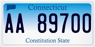 CT license plate AA89700