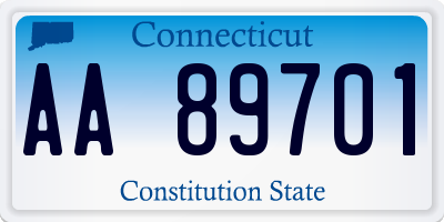 CT license plate AA89701