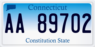 CT license plate AA89702