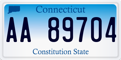 CT license plate AA89704
