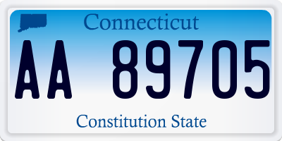 CT license plate AA89705