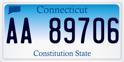 CT license plate AA89706