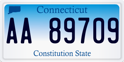 CT license plate AA89709