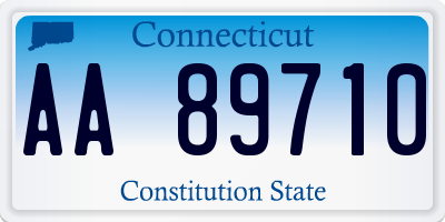 CT license plate AA89710
