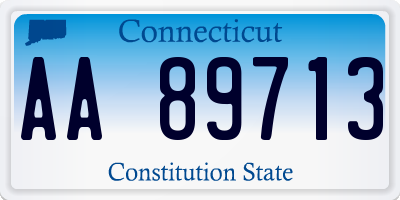 CT license plate AA89713