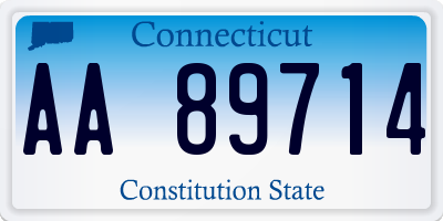 CT license plate AA89714