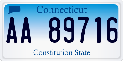 CT license plate AA89716