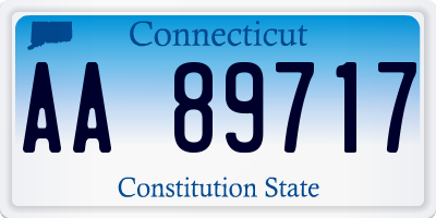 CT license plate AA89717