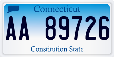 CT license plate AA89726