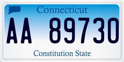 CT license plate AA89730