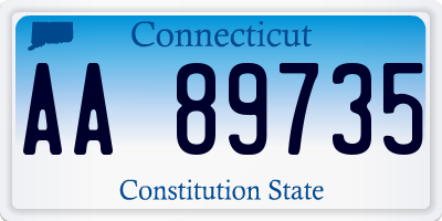 CT license plate AA89735