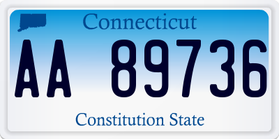 CT license plate AA89736