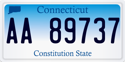 CT license plate AA89737