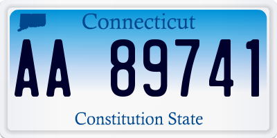CT license plate AA89741