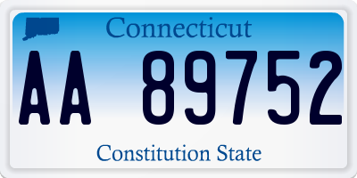 CT license plate AA89752