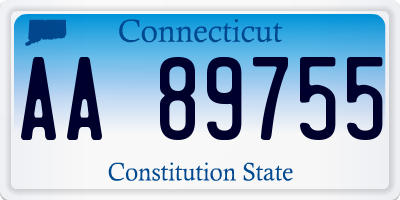 CT license plate AA89755