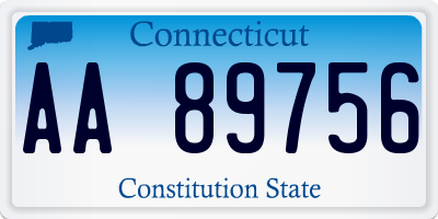 CT license plate AA89756