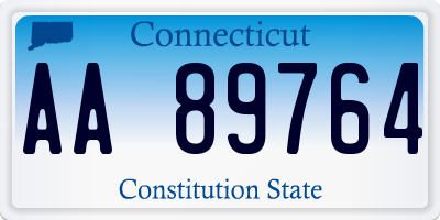 CT license plate AA89764