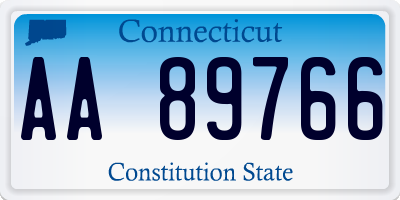 CT license plate AA89766