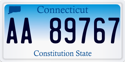 CT license plate AA89767