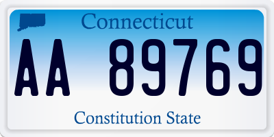 CT license plate AA89769