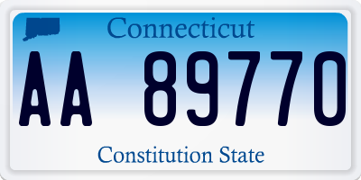 CT license plate AA89770