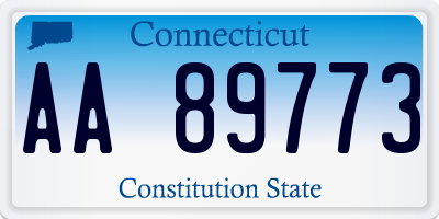 CT license plate AA89773