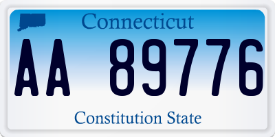 CT license plate AA89776