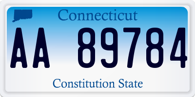 CT license plate AA89784