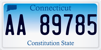 CT license plate AA89785