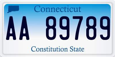 CT license plate AA89789