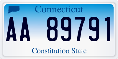 CT license plate AA89791