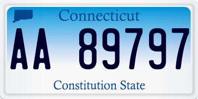 CT license plate AA89797