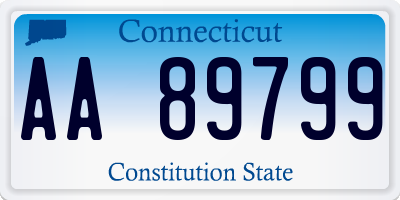 CT license plate AA89799