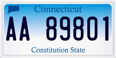 CT license plate AA89801
