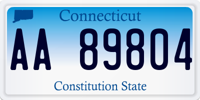 CT license plate AA89804