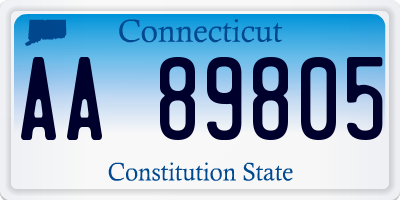 CT license plate AA89805